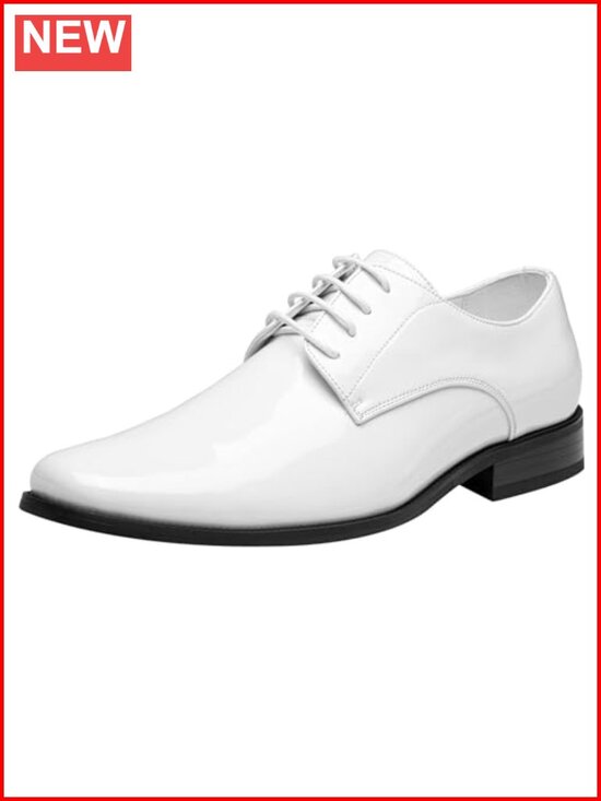 Mens Dress Shoes Formal Business Oxford Tuxedo Shoes Lace-Up Non-Slip Patent main image 5
